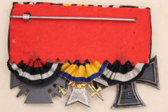 Ordensschnalle mit Sondershausen Ehrenkreuz 3. Klasse mit Schwertern
