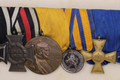 Ordensschnalle mit Sondershausen Ehrenmedaille in Silber und Erinnerungsmedaille zum Regierungs-Jubiläum 1905