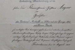 Sondershausen Verleihungsurkunde Verdienstmedaille mit Spange 1917