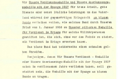Sondershausen Statuten zur Verdienstmedaille mit Spange 1917