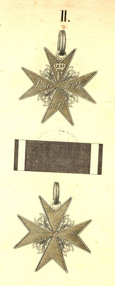 Abb. 8: Militär-Verdienstorden, pour le mérite, Abb. aus der Preußischen Ordensliste 1817.
