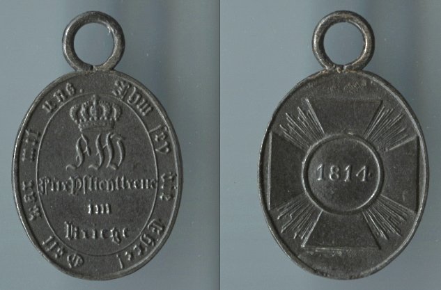 Abb. 39: Nicht-Kombattanten-Medaille 1814; 6,6 g.